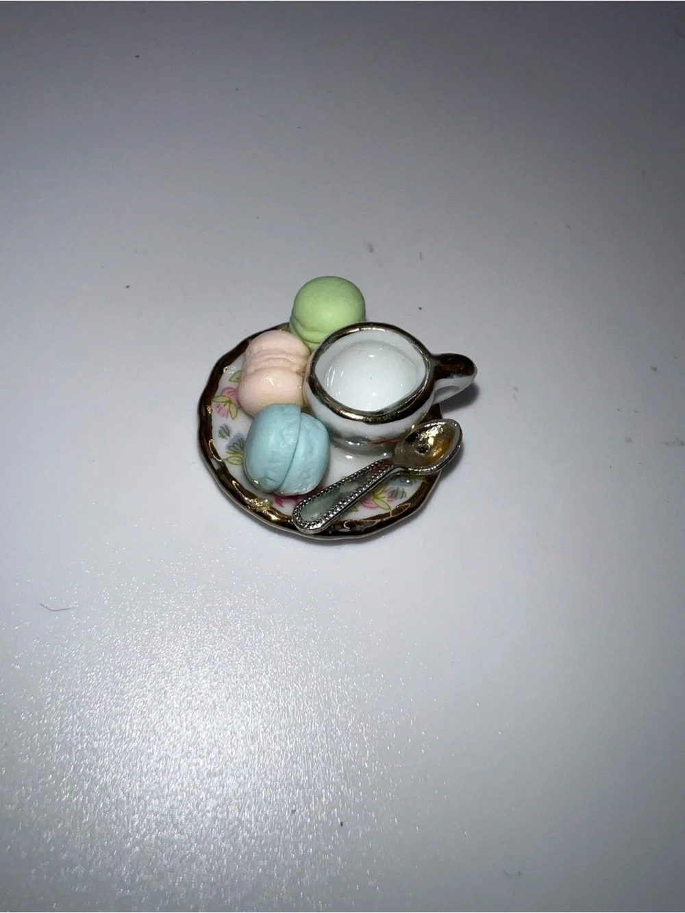 Miniature dessert plate and teacup